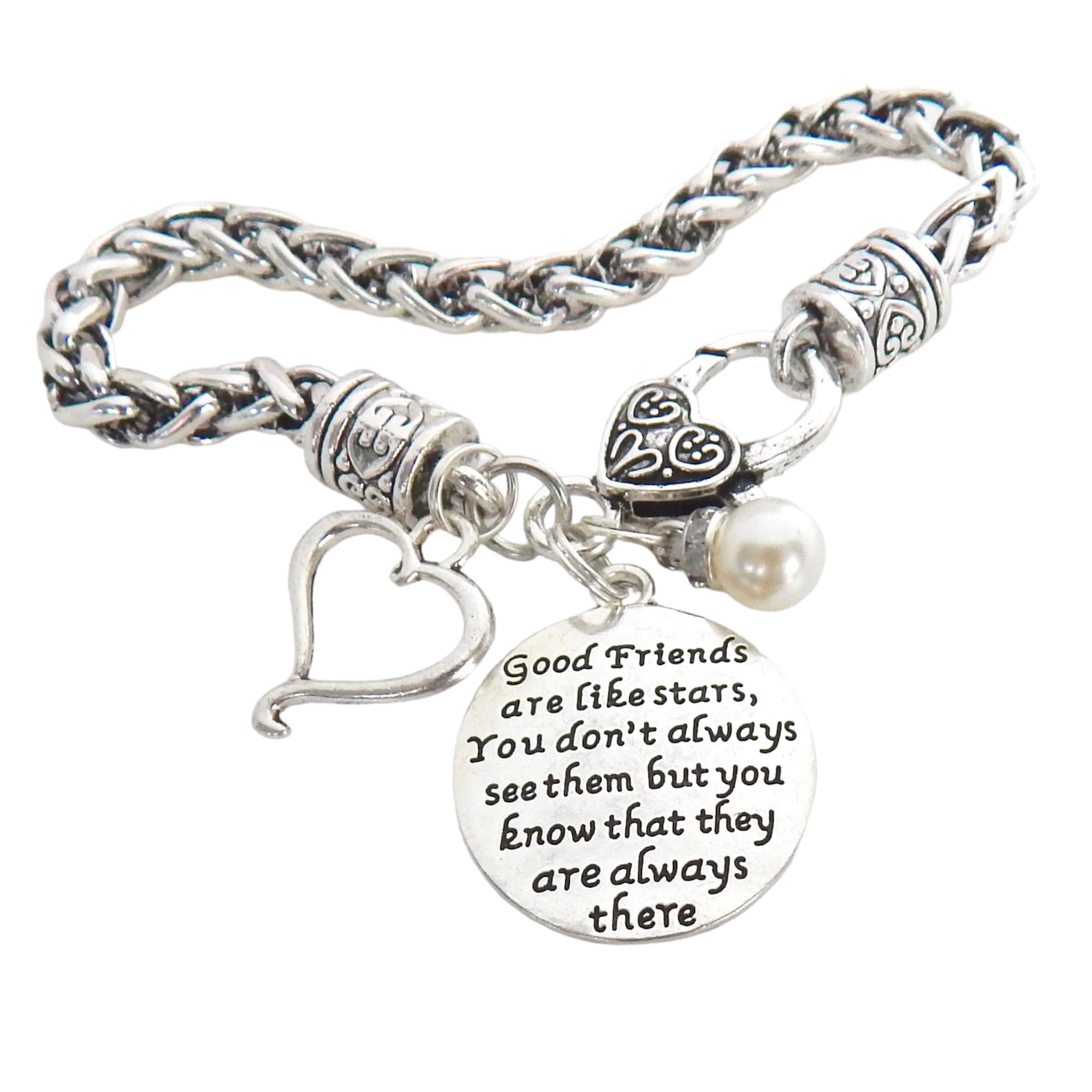 Best Friend Birthday Bracelet for Women & Girls - Bestie Gift, Friendship Jewelry, Sister Gift - Good Friends are like Stars - Perfect for Anniversaries, Graduations & Daily Wear