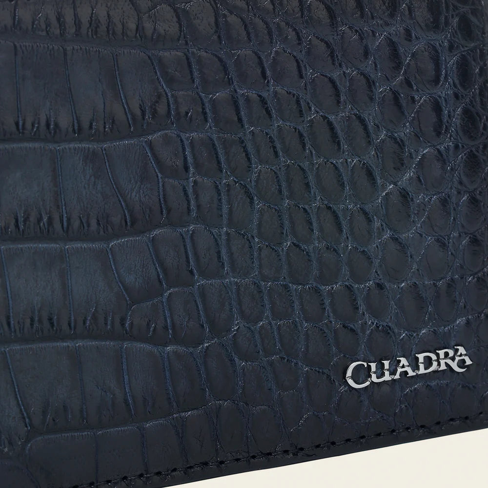 Luxury Men's Bi-Fold Wallet - Genuine Blue Alligator Leather - BC030AL - Perfect for Business, Travel & Everyday Use