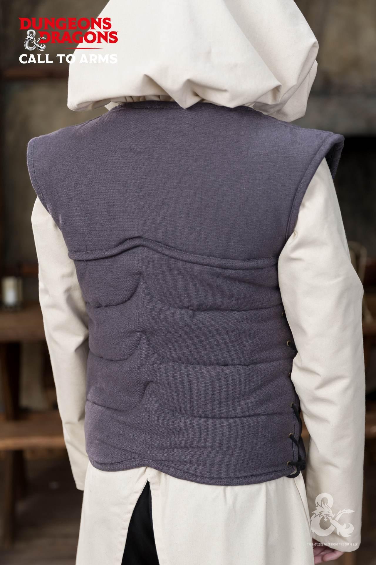 Dungeons & Dragons Paladin Vest Grey - Medieval Fantasy Cosplay Costume for LARP, D&D, and Renaissance Faires