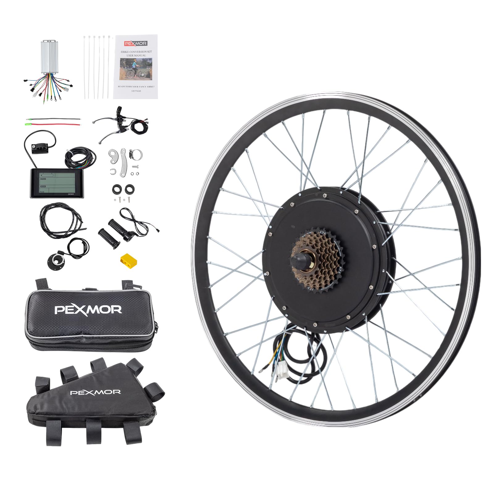 PEXMOR 48V 1200W Electric Bike Conversion Kit - 26