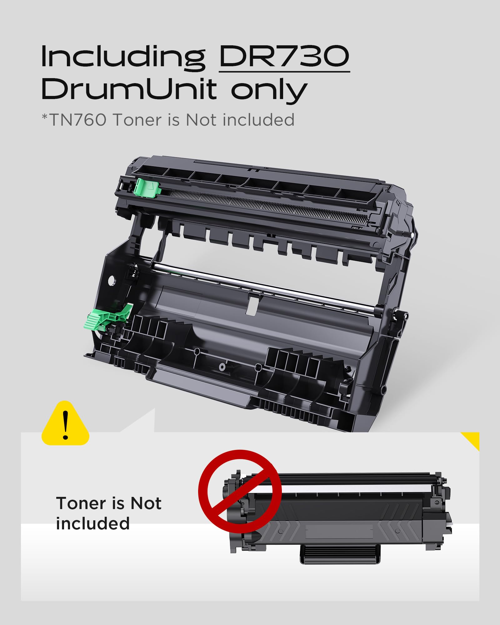 DR730 Drum Unit Replacement for MFC-L2710DW Printers (2 Pack) - Office & Home Use