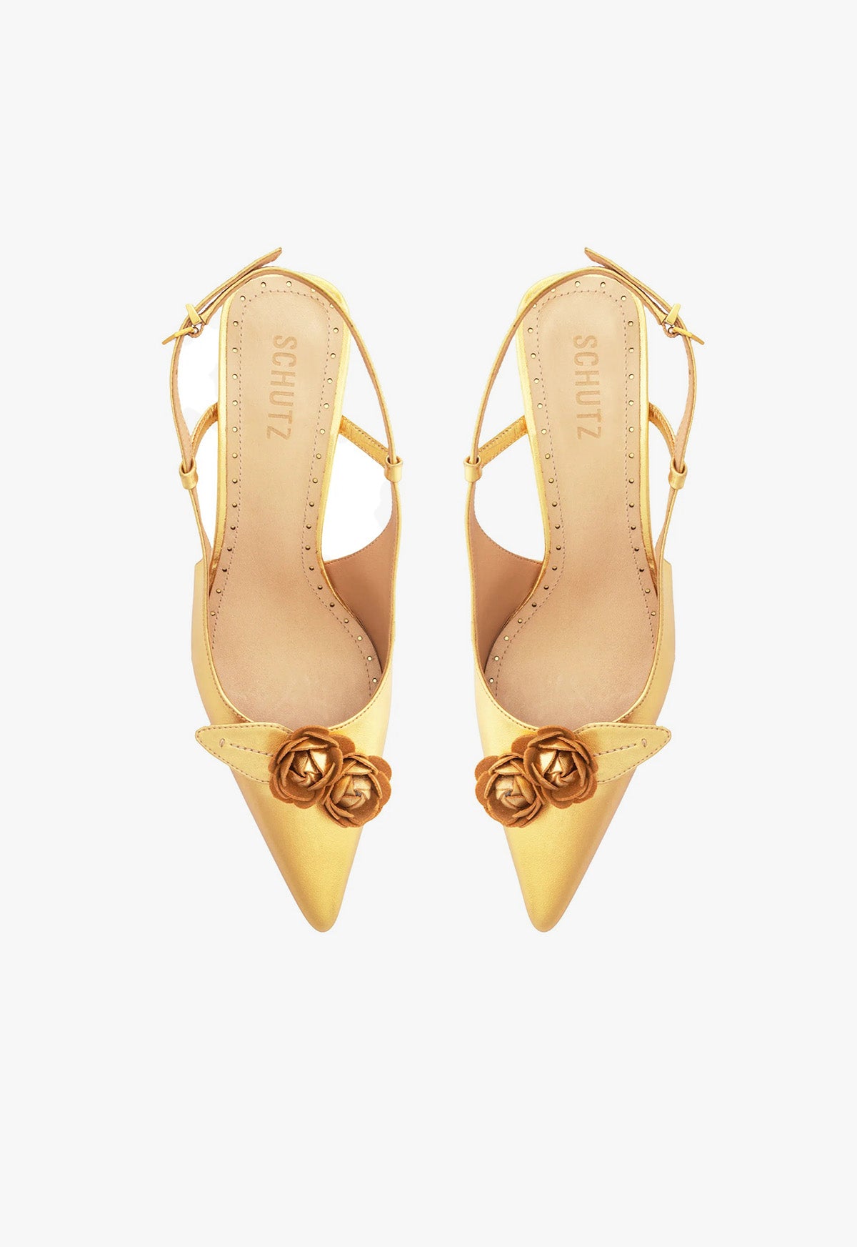 Alma Sling Metallic Leather Pump Women's Heels - Elegant Dress Shoes for Parties, Weddings & Evening Events