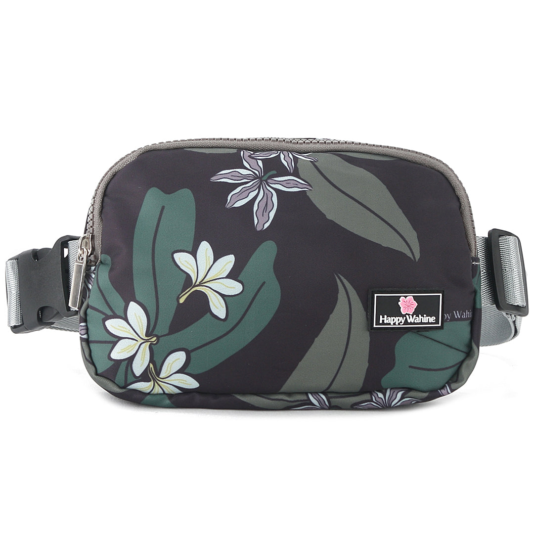 Jenna Naupaka Grey Belt Bag - Fashionable Waist Pack for Women, Perfect for Travel, Running, Hiking & Everyday Use