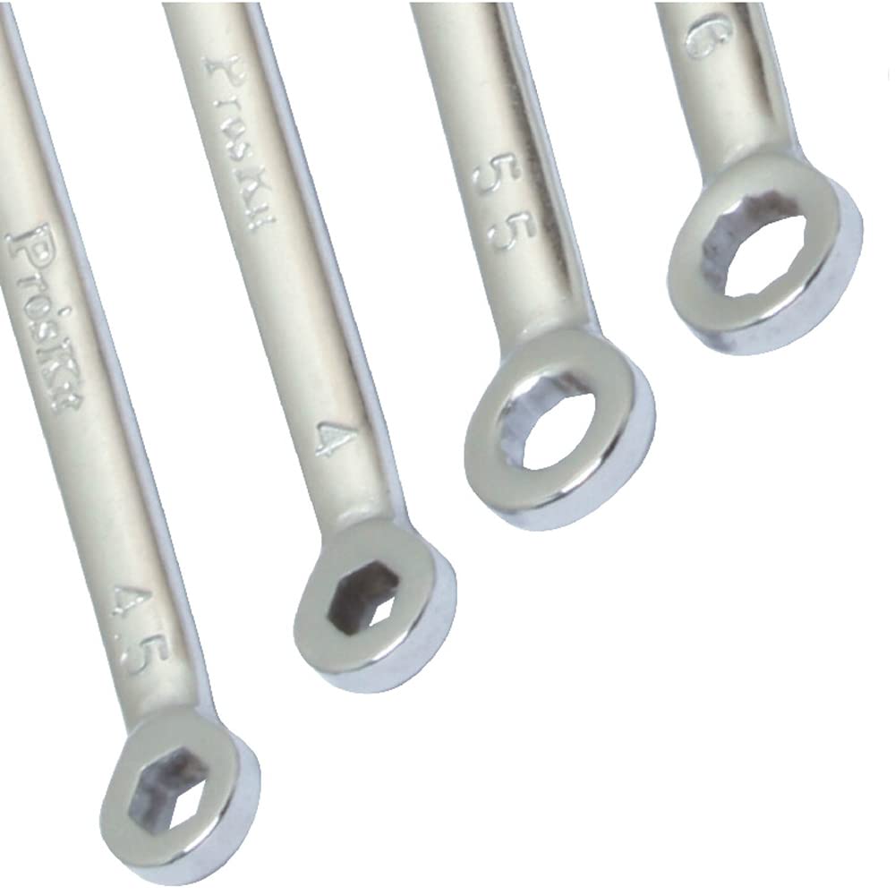 Pros'Kit HW-609B 10-Piece Mini Electronic Combination Metric Wrench Set - Precision Hardware Repair Tool Kit for Electronics, Bicycles & Small Appliances - Ideal for DIY, Home Maintenance and Professional Technicians