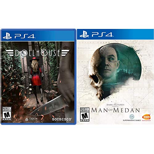 Best Dollhouse & The Dark Pictures Anthology: Man of Medan Bundle for PlayStation 4 - Horror Adventure Game & Home Decoration Gift for Gamers