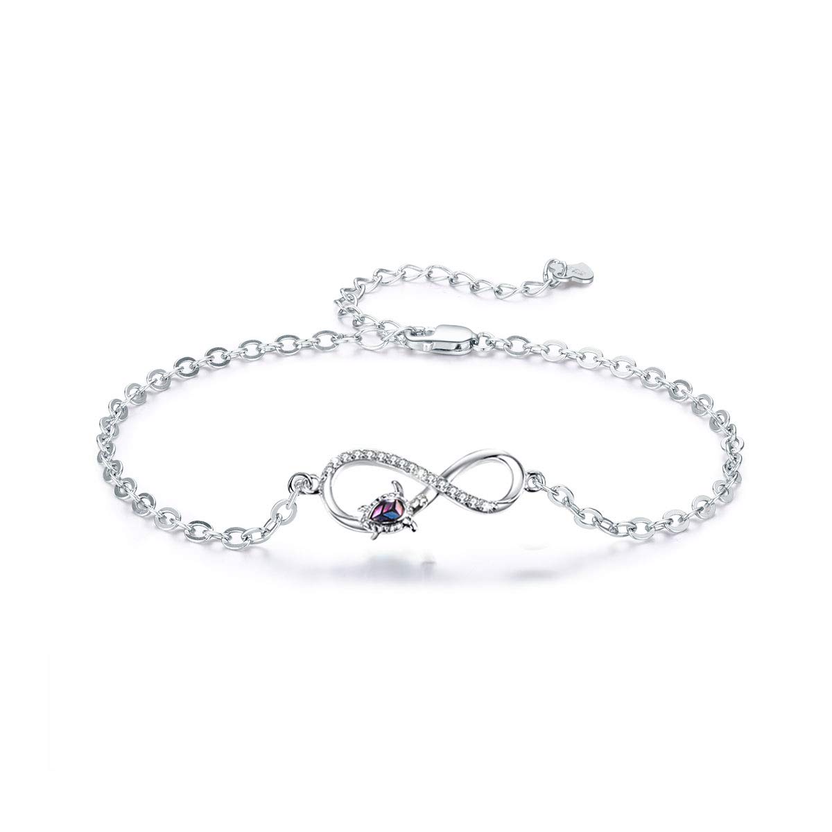 TANGPOET 925 Sterling Silver Anklet Bracelet for Women - Dainty Animal Charm Ankle Bracelet Jewelry Gift for Mother, Daughter, Teens & Girls | Birthday, Anniversary, Everyday Wear & Special Occasions