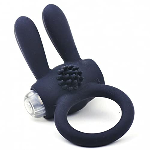 Premium Black Rabbit Silicone Vibrating Cock Ring - Rechargeable Men's Sex Toy for Enhanced Pleasure & Longer Performance | Perfect for Couples Play, Solo Use & Spicing Up Your Intimate Moments