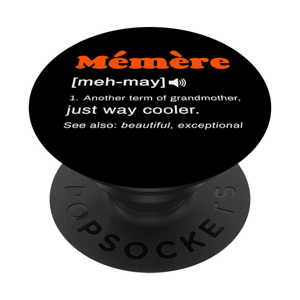 Memere Gifts for French Grandmother - Custom Definition PopSockets PopGrip | Swappable Phone & Tablet Grip | Perfect for Grandparents Day, Birthday & Family Gifts