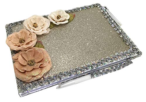 Elegant Floral Guest Book for Sweet 16, Quinceañera, Wedding & Bridal Shower - Signature Memory Keepsake for All Special Occasions - Perfect for Anniversary, Baby Shower & Birthday Celebrations