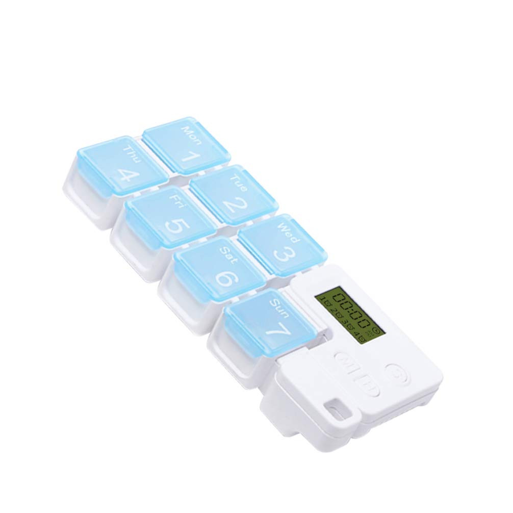 Healifty 7-Compartment Travel Medicine Organizer - Portable Pill Dispenser Case for Daily Medication Storage | Perfect for Vacations, Business Trips & Outdoor Adventures