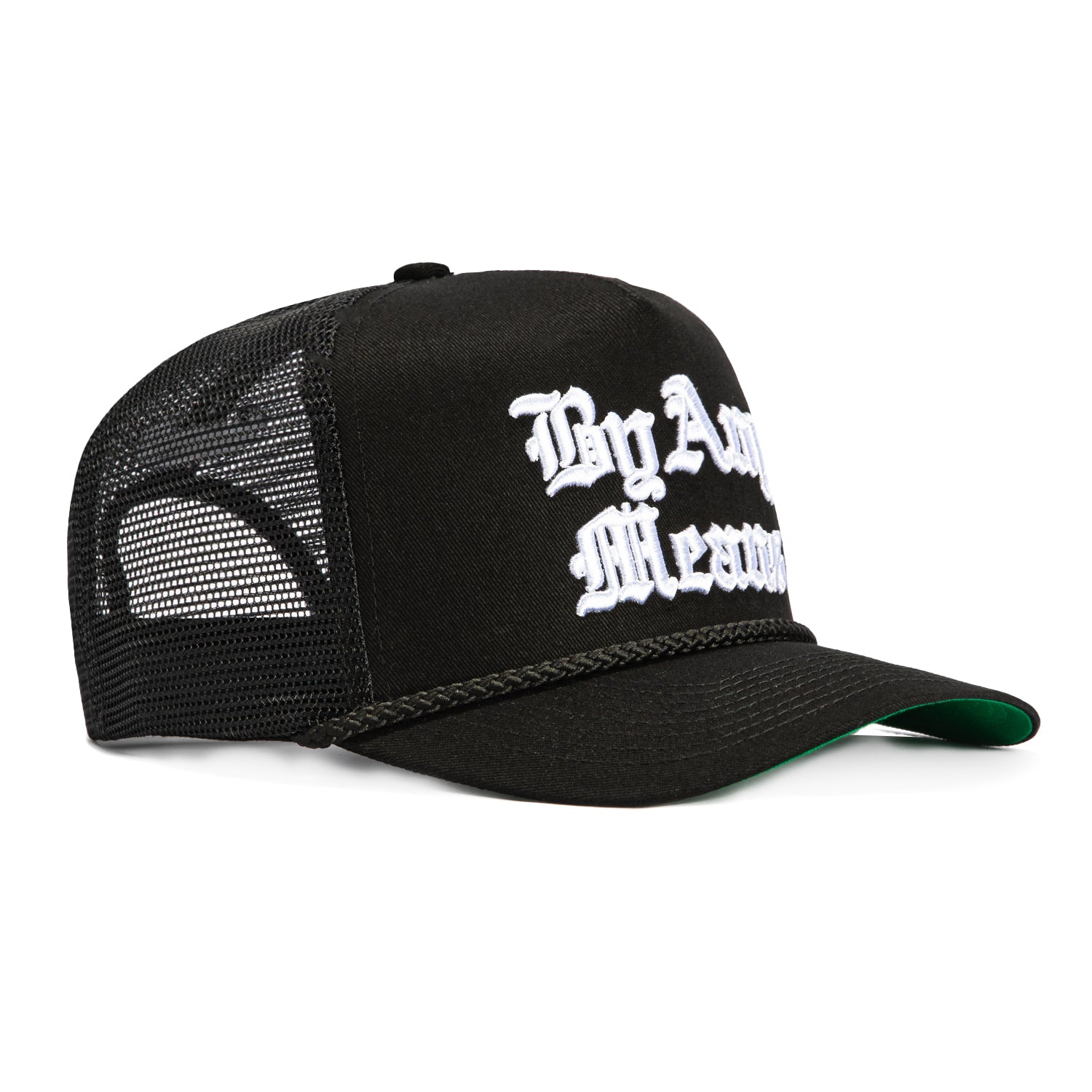 Field Grade By Any Means Snapback Trucker Hat - Black | Adjustable Unisex Baseball Cap for Outdoor, Sports & Casual Wear