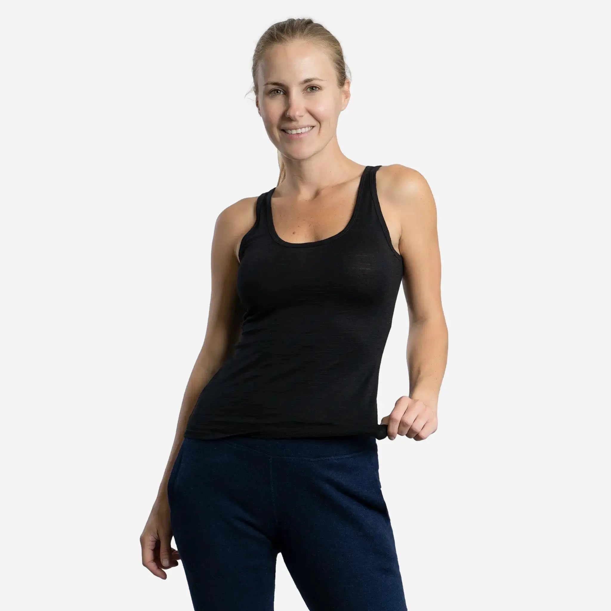 Ultralight Women's Alpaca Wool Tank Top - 160 GSM Soft & Breathable Summer Layering Piece for Travel & Outdoor Activities