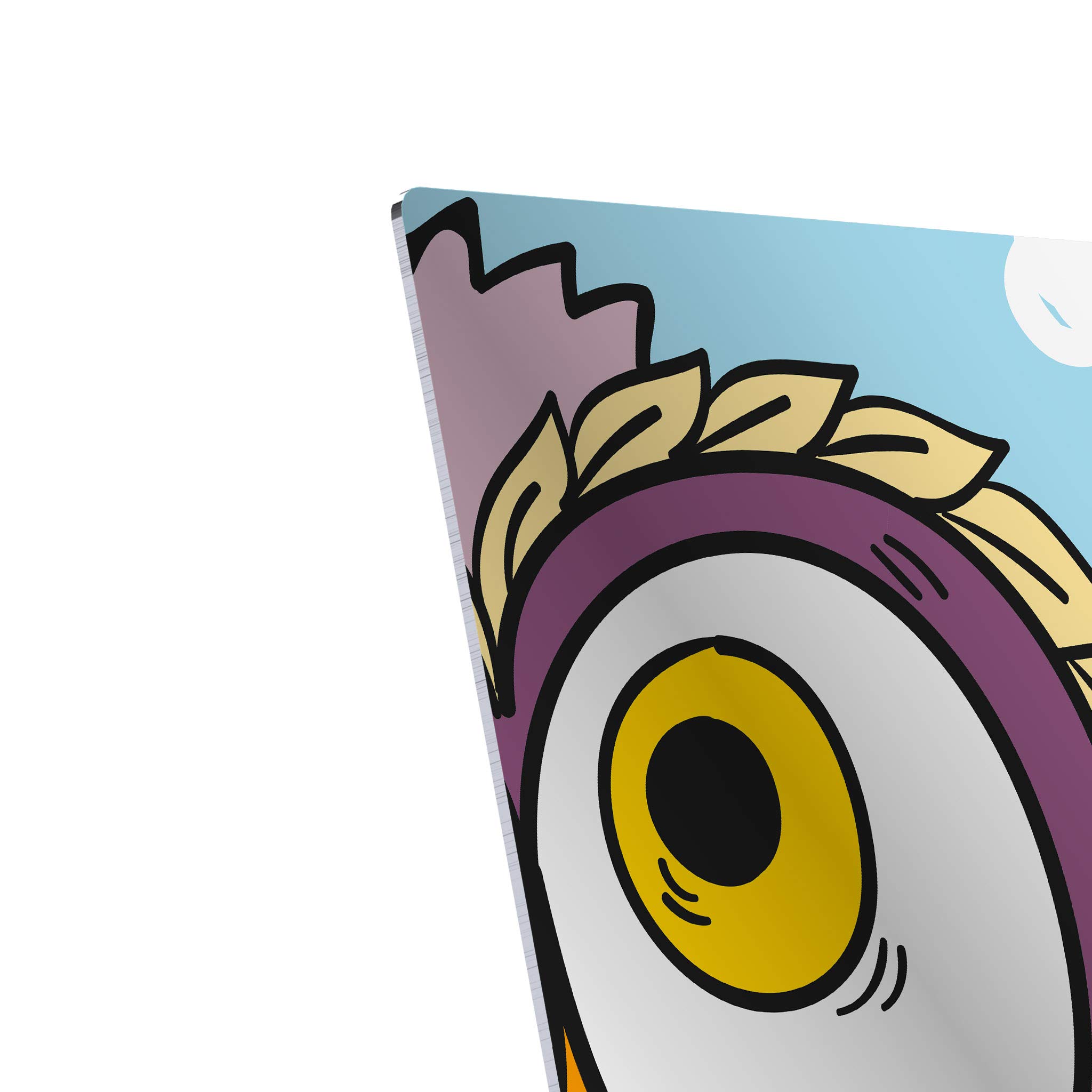 Cute Owls Wall Art Nursery Decor - 3 Panel Metal Print Set for Baby Girl & Boy Room, Kids Room - 100% Handmade in USA (17x11 Inches Each) - Perfect for Nursery, Bedroom & Playroom Decor