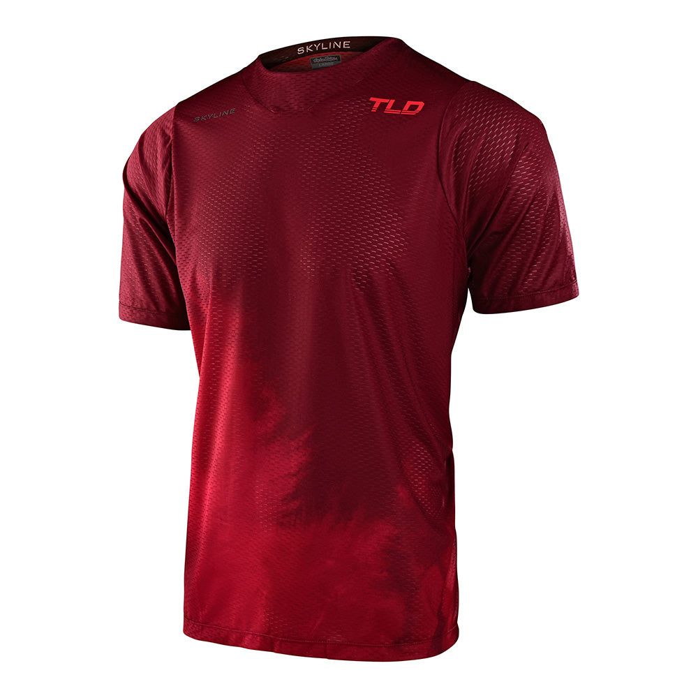 Skyline Air SS Jersey Fades Wine - Comfortable Short Sleeve Basketball Jersey for Men - Perfect for Games, Training, and Casual Wear