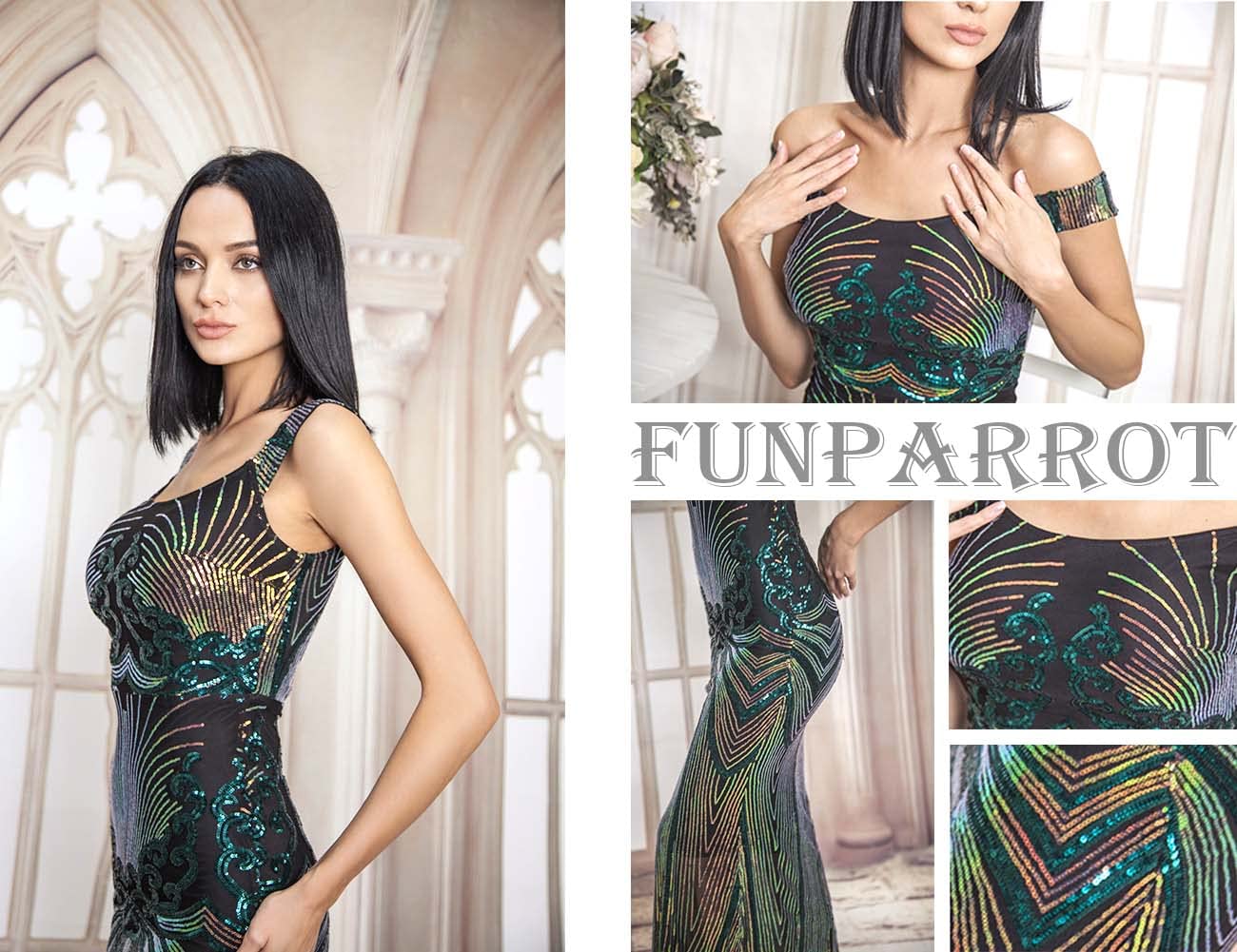 Elegant Sequined Mermaid Prom Gown for Women - Formal Evening Party Dress for Prom, Homecoming, Wedding & Special Occasions