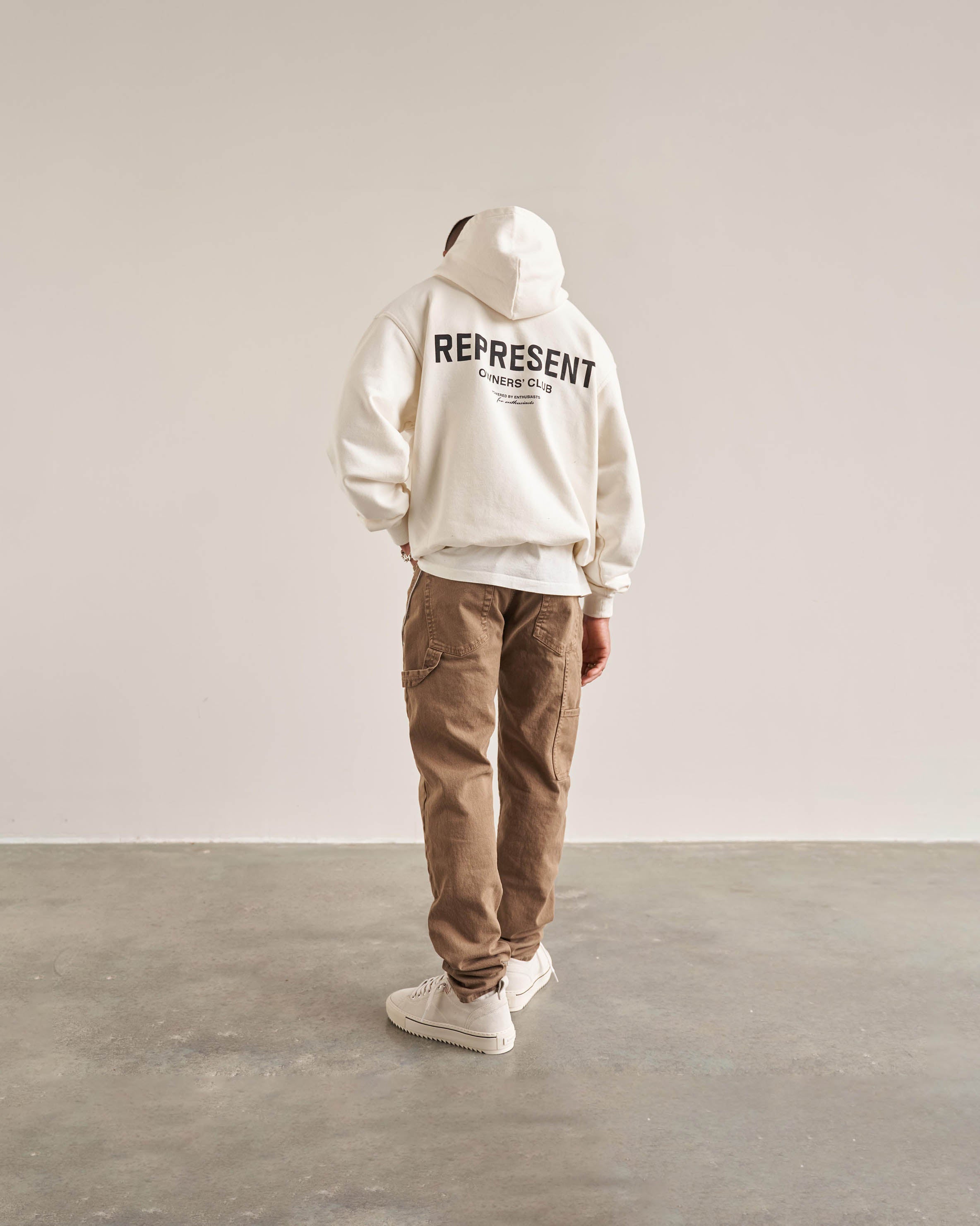 Represent Owners Club Hoodie - Flat White | Premium Streetwear for Men & Women | Perfect for Casual Wear, Gym, and Urban Fashion