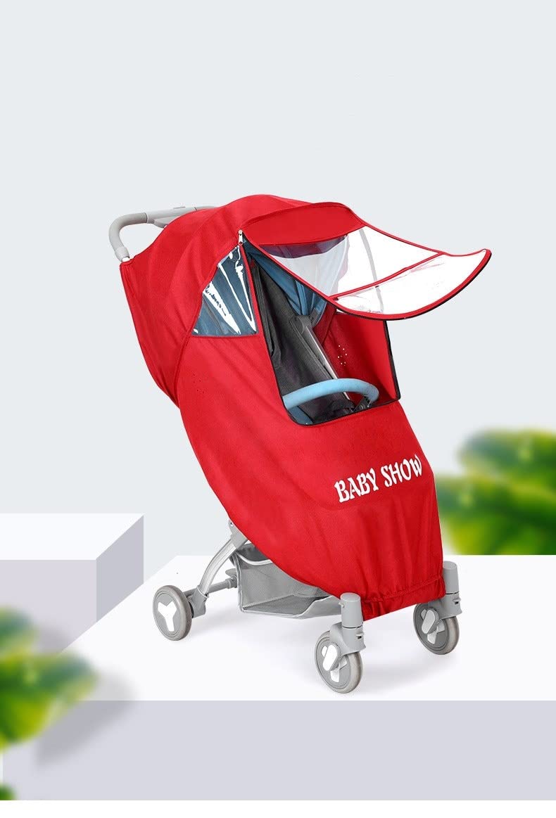 Waterproof Baby Stroller Rain Cover - Transparent Windproof & Dust Shield for Universal Prams & Carriages (Blue) | Perfect for Outdoor Walks, Travel & Inclement Weather Protection