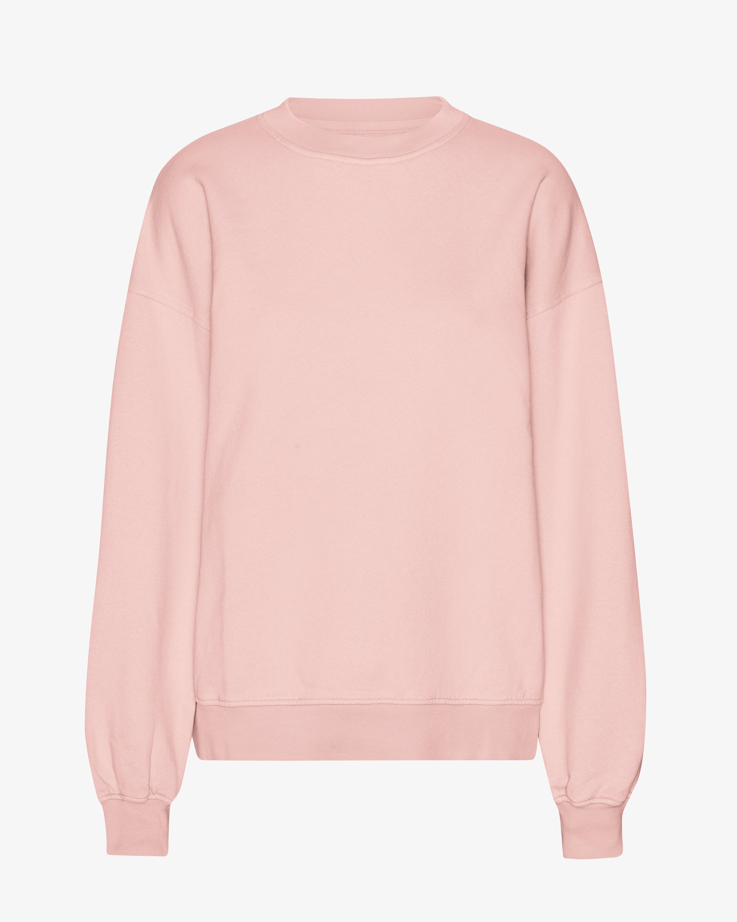 Organic Oversized Crewneck Sweatshirt - Faded Pink | Soft & Comfortable Unisex Pullover for Casual Wear, Lounge & Street Style