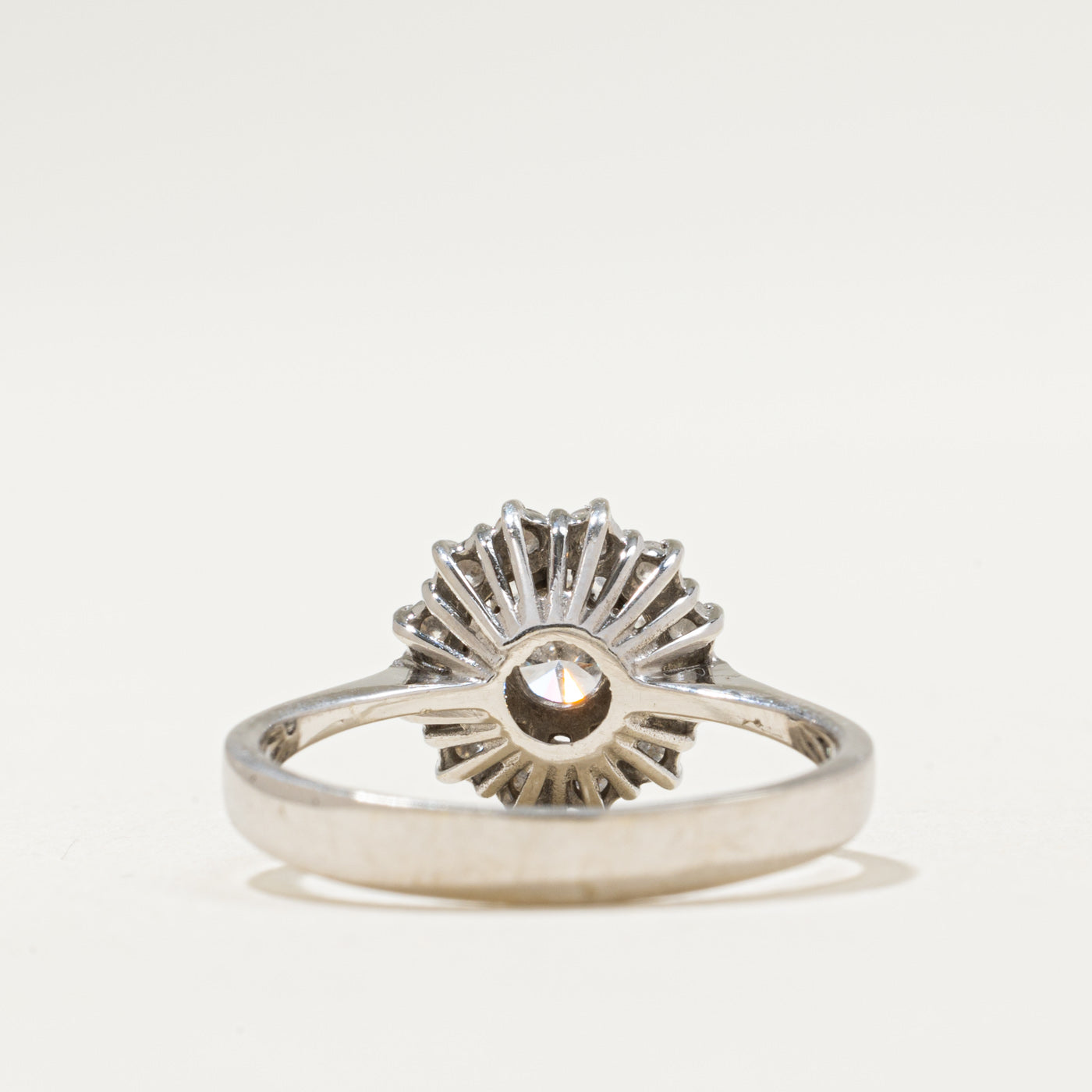 0.74ctw Diamond Petal Engagement Ring for Women - Size 6.25 - Perfect for Proposals, Anniversaries & Romantic Occasions