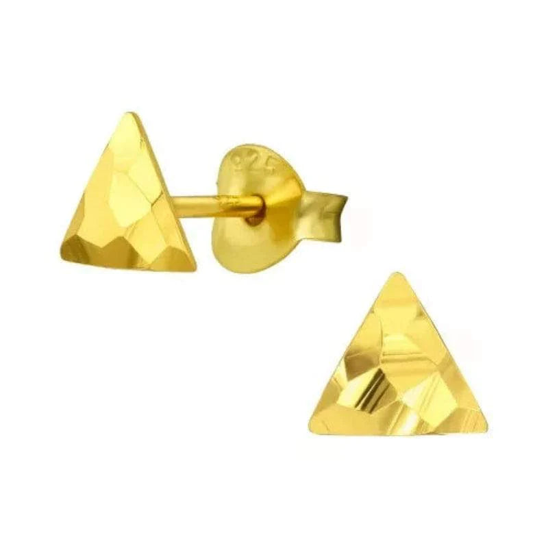 Gold Triangle Stud Earrings for Women - Minimalist Geometric Jewelry for Everyday Wear, Parties & Gifts