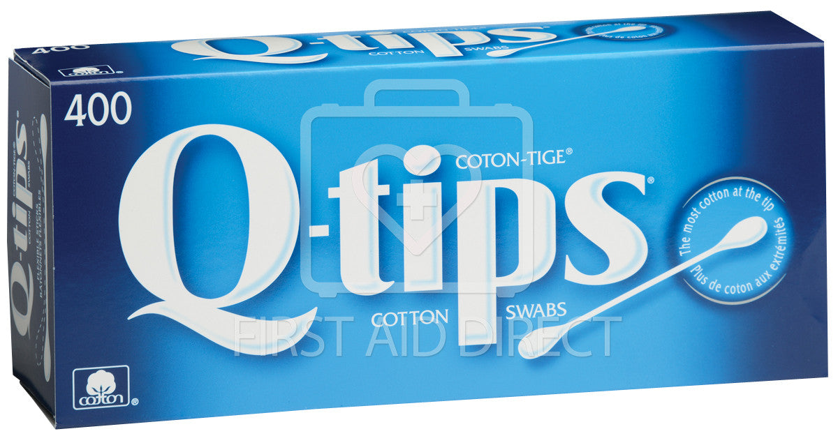 Premium Cotton Tipped Swabs - Double Ended Q-Tips (7.6cm, 400 Count/Box) for Makeup, Cleaning, First Aid & Crafts | Soft & Gentle Cotton Buds for Home, Office & Travel
