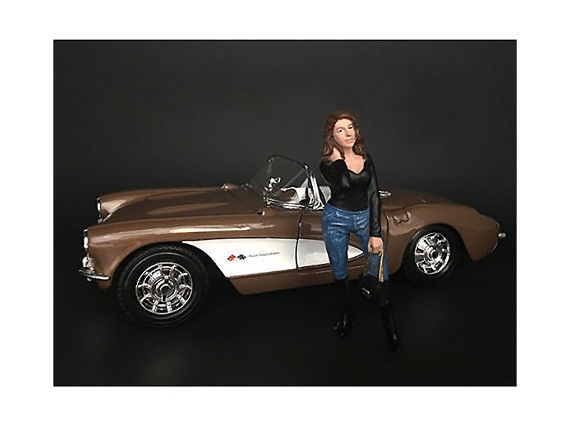 American Diorama 1/18 Scale Ladies Night Lindsay Figurine - Highly Detailed Collectible Model Car Accessory for Diecast Displays & Diorama Scenes
