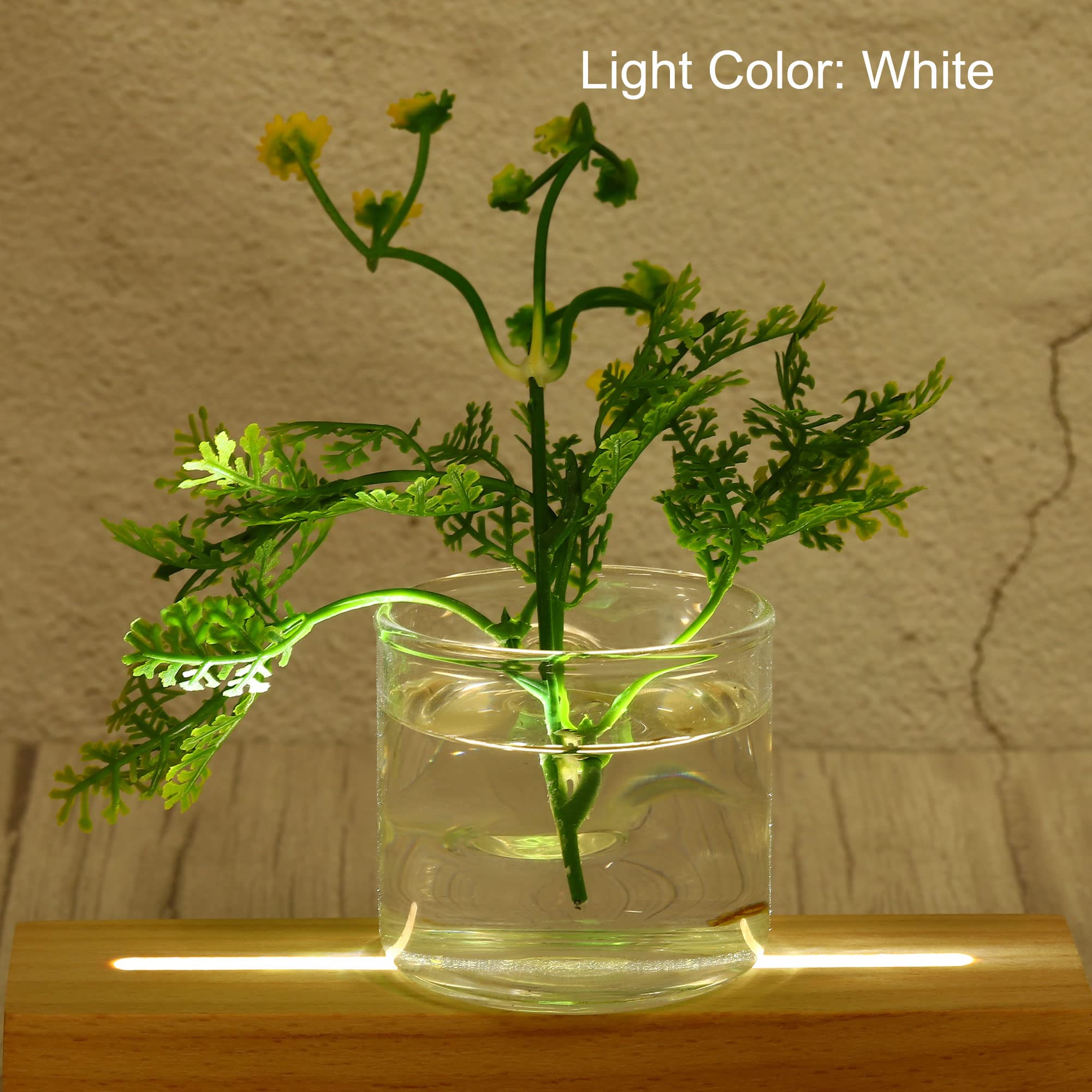 PATIKIL Wooden LED Light Base Stand - 5.91