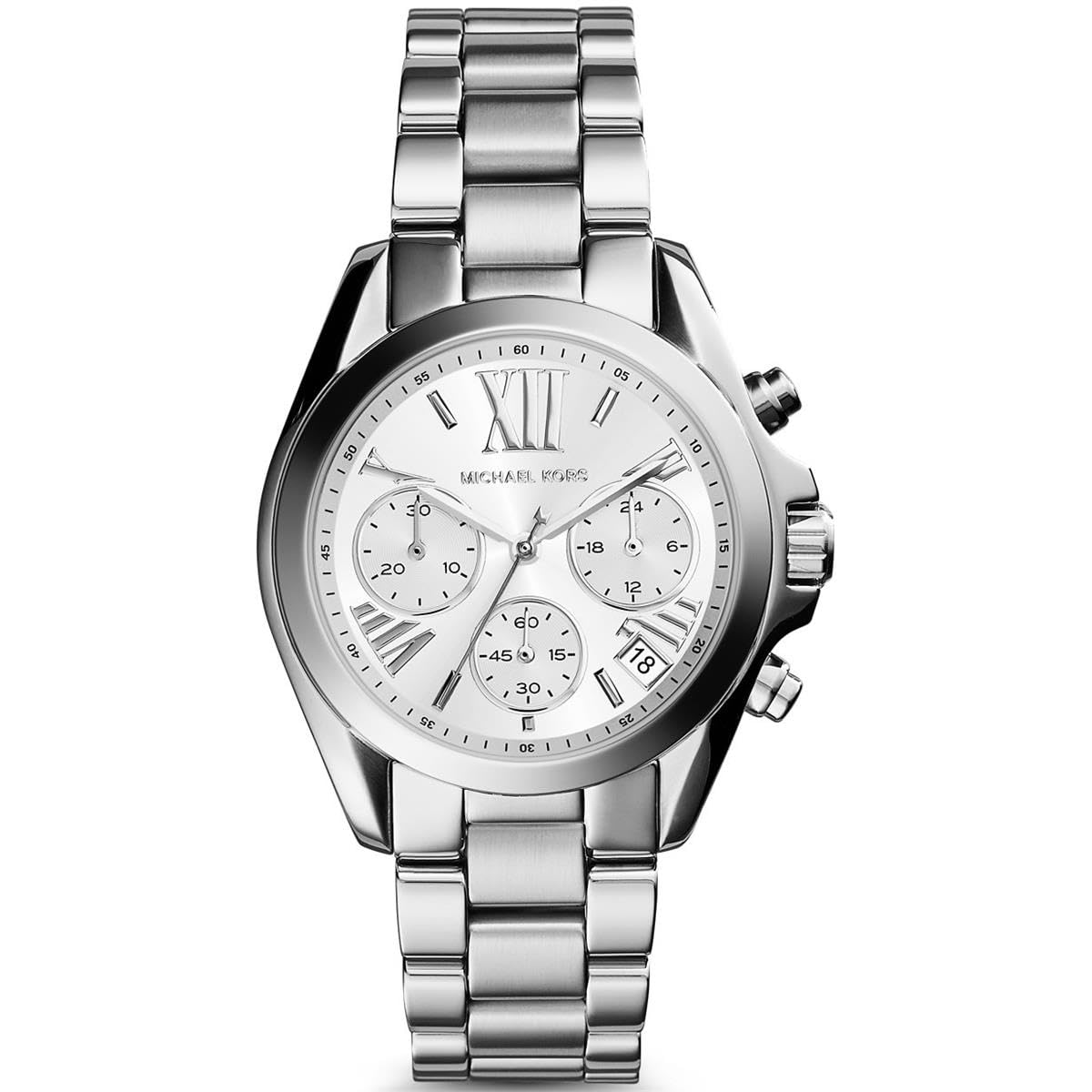 Michael Kors Bradshaw Women's Chronograph Watch - Stainless Steel or Leather Strap | Luxury Fashion Timepiece for Work, Party & Everyday Wear