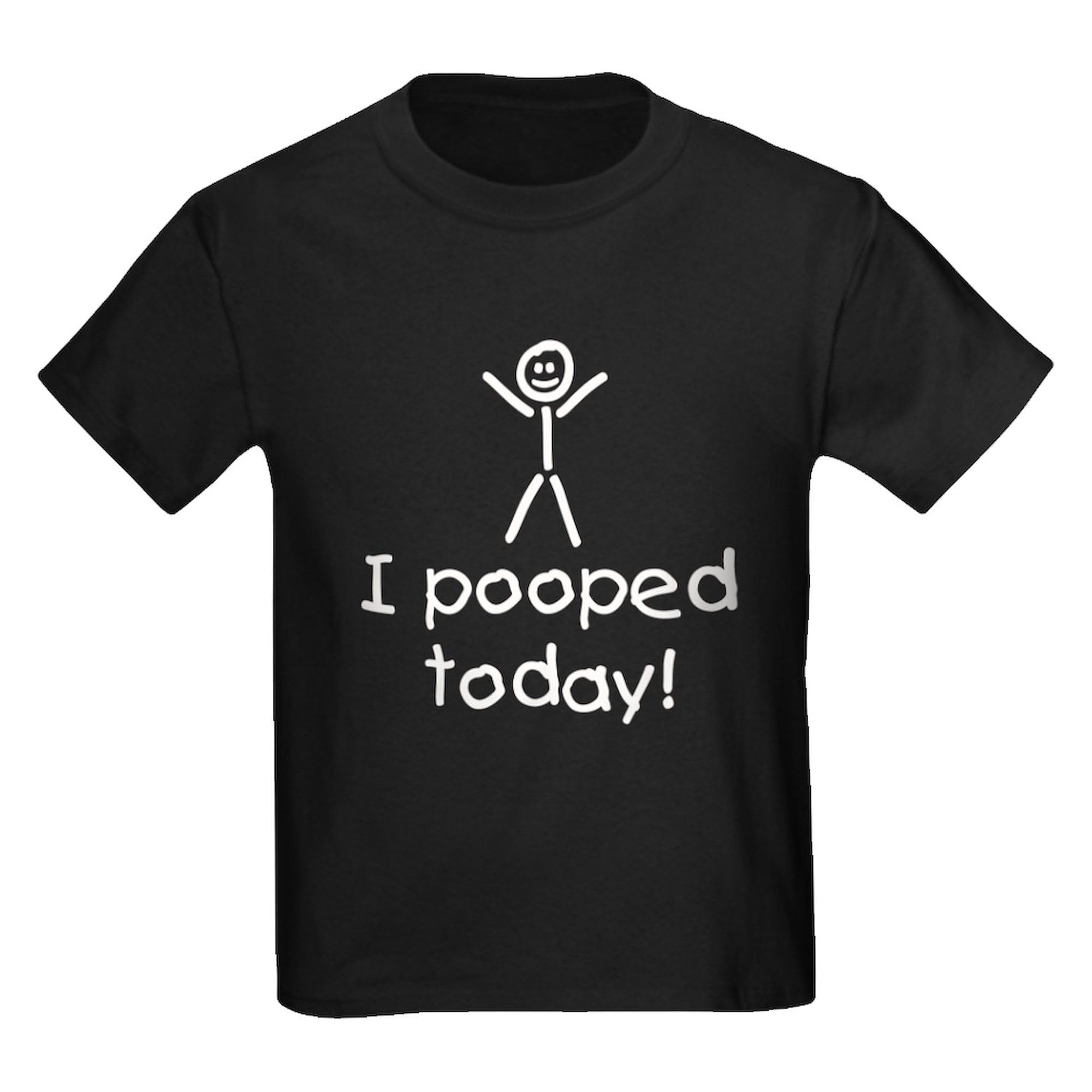 Funny Kids Dark Cotton T-Shirt - 'I Pooped Today' Humor Design | Comfortable & Soft for Daily Wear | Perfect for Playdates, School Events & Family Outings