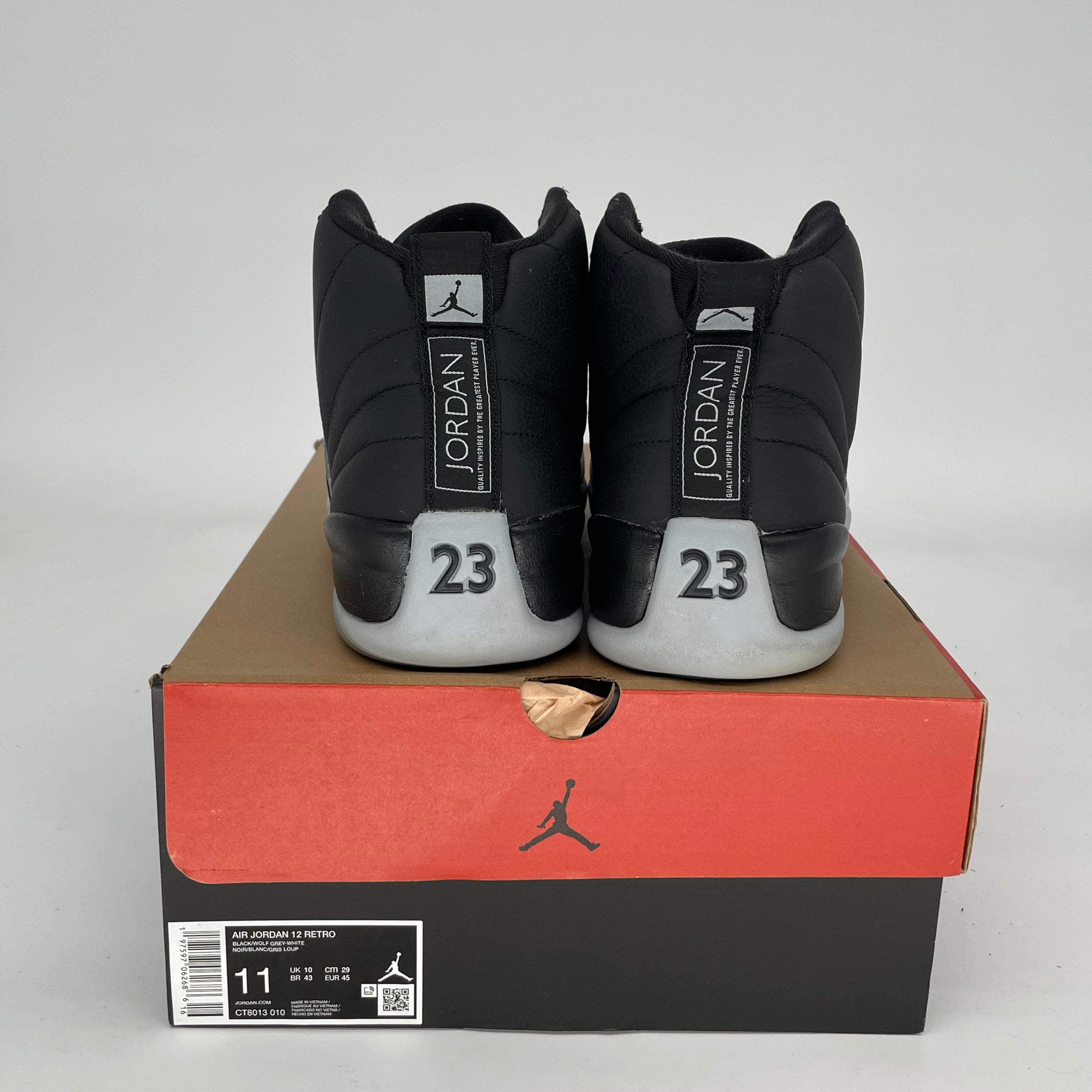 Air Jordan 12 'Barons' Men's Basketball Shoes Size 11 - Black/White CT8013-010 | Retro Sneakers for Sports & Streetwear Fashion