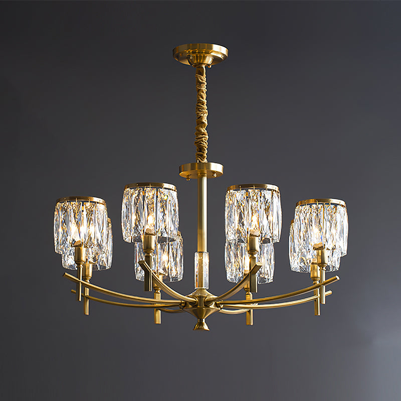 Crystal Prism Chandelier - Elegant Ceiling Light Fixture for Dining Room, Bedroom & Living Room Decor | Modern Home Lighting Solution