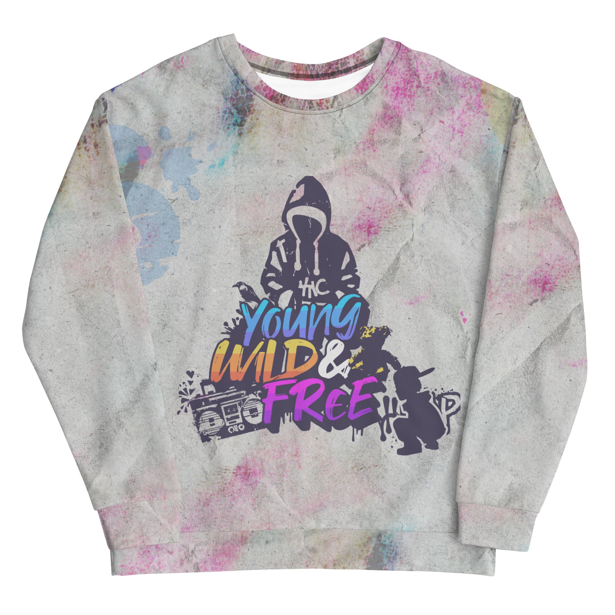 Young Wild Free Unisex Sweatshirt - Trendy Oversized Pullover for Men & Women | Perfect for Streetwear, Casual Outfits & Loungewear