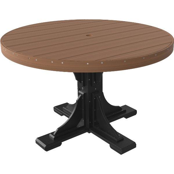 LuxCraft 48-Inch Round Bar Height Table - 4 ft Poly Outdoor Dining Table for Patio, Garden, and Restaurant Use
