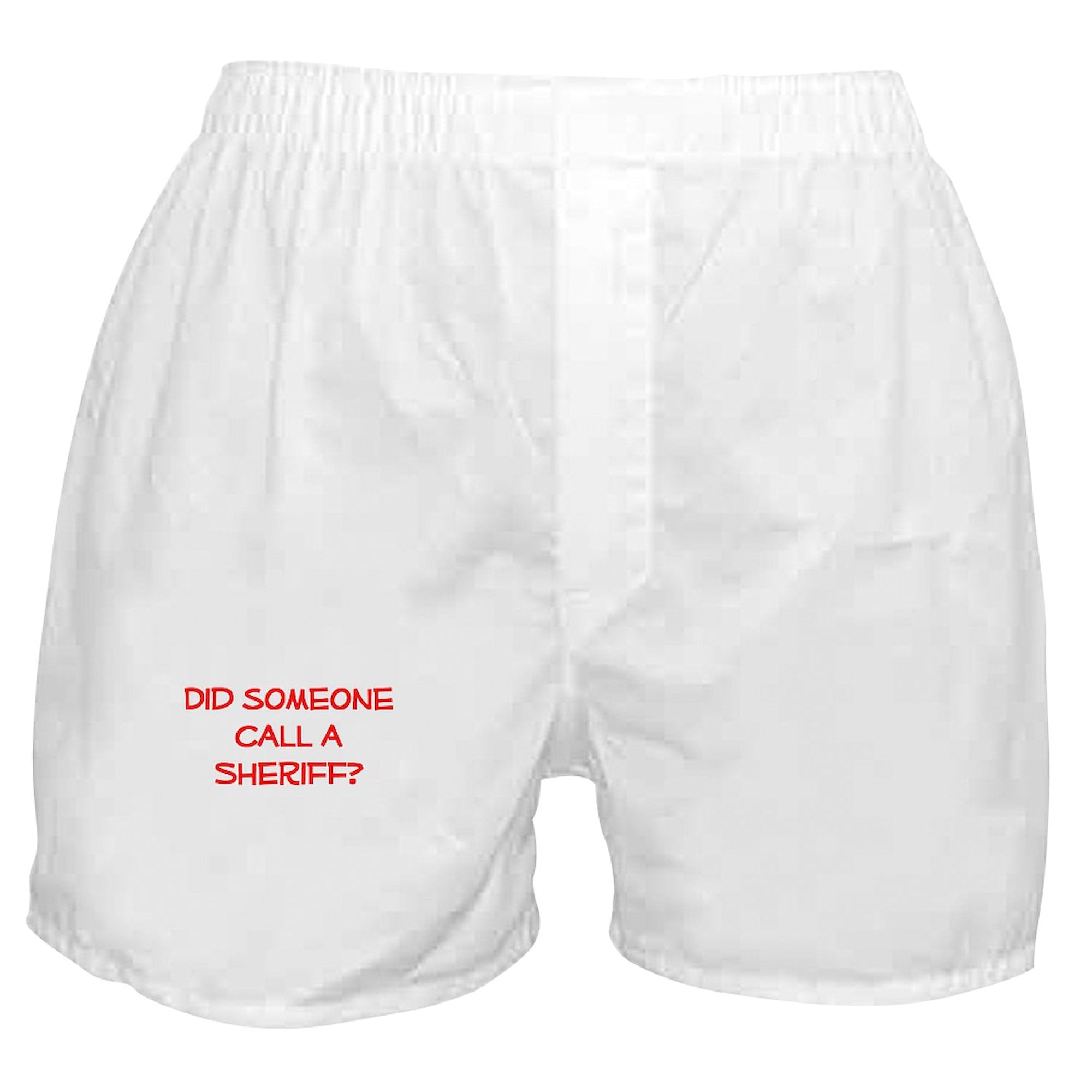 Funny Sheriff Boxer Shorts - Novelty Underwear for Men | Comfortable & Humorous Gift for Law Enforcement Fans | Perfect for Costumes, Gags & Casual Wear