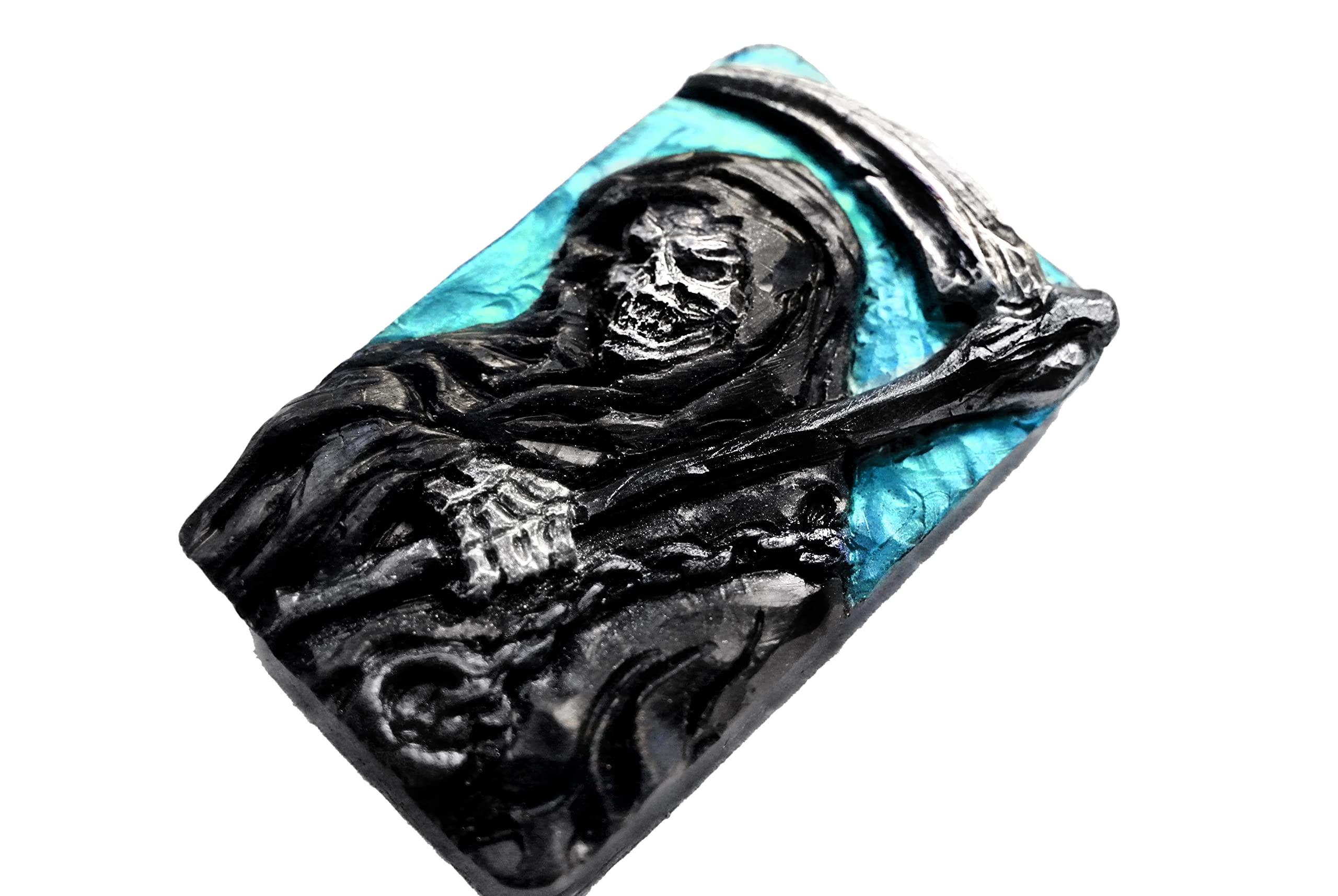 Grim Reaper Silicone Mold for DIY Soap Making, Candle Crafting & Resin Art - Perfect for Halloween Decorations, Cosplay Props & Spooky Party Favors
