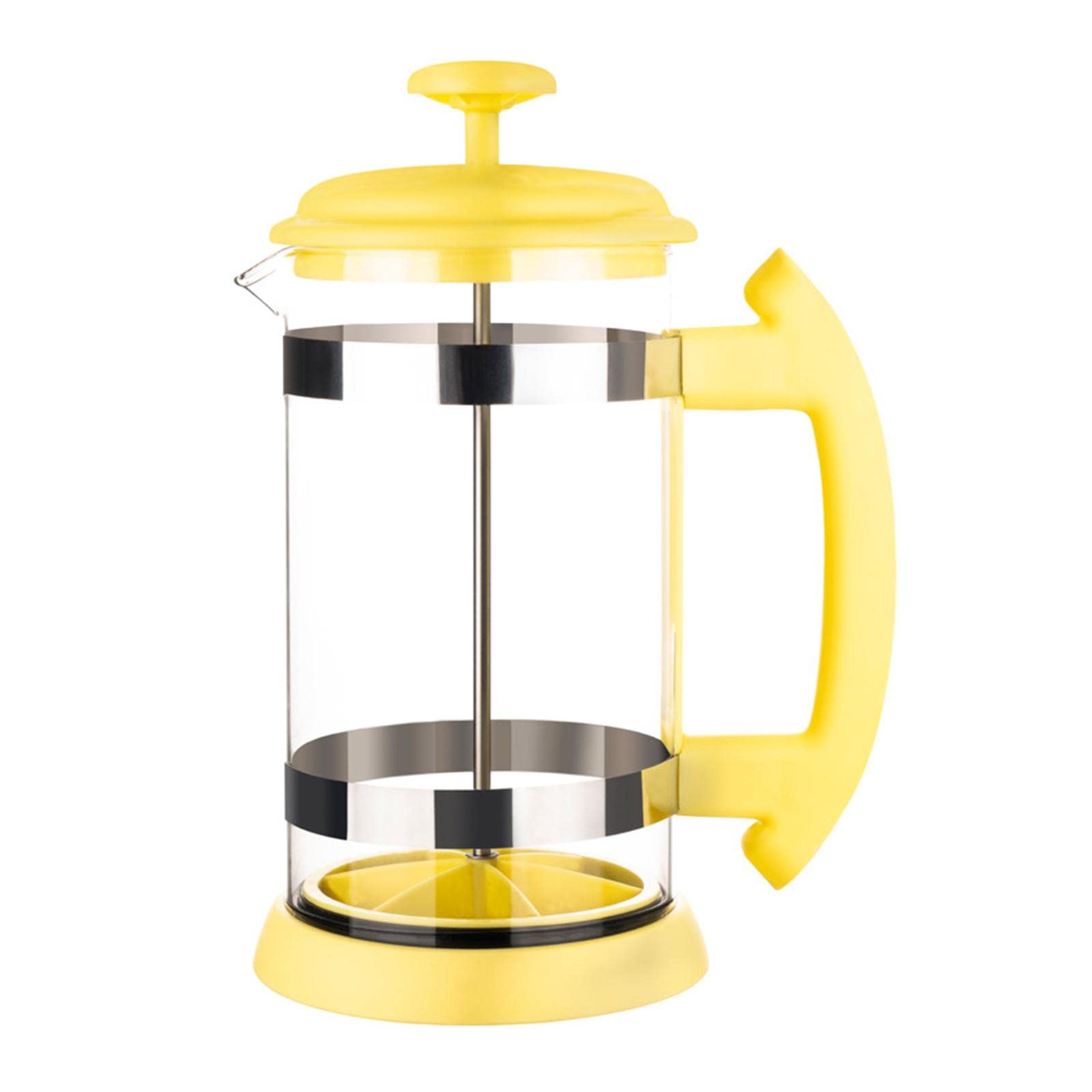Fenteer 12-Cup Borosilicate Glass Coffee Maker - Durable & Heat Resistant for Office, Home, or Camping - Perfect for Morning Brews & Family Gatherings (Yellow)
