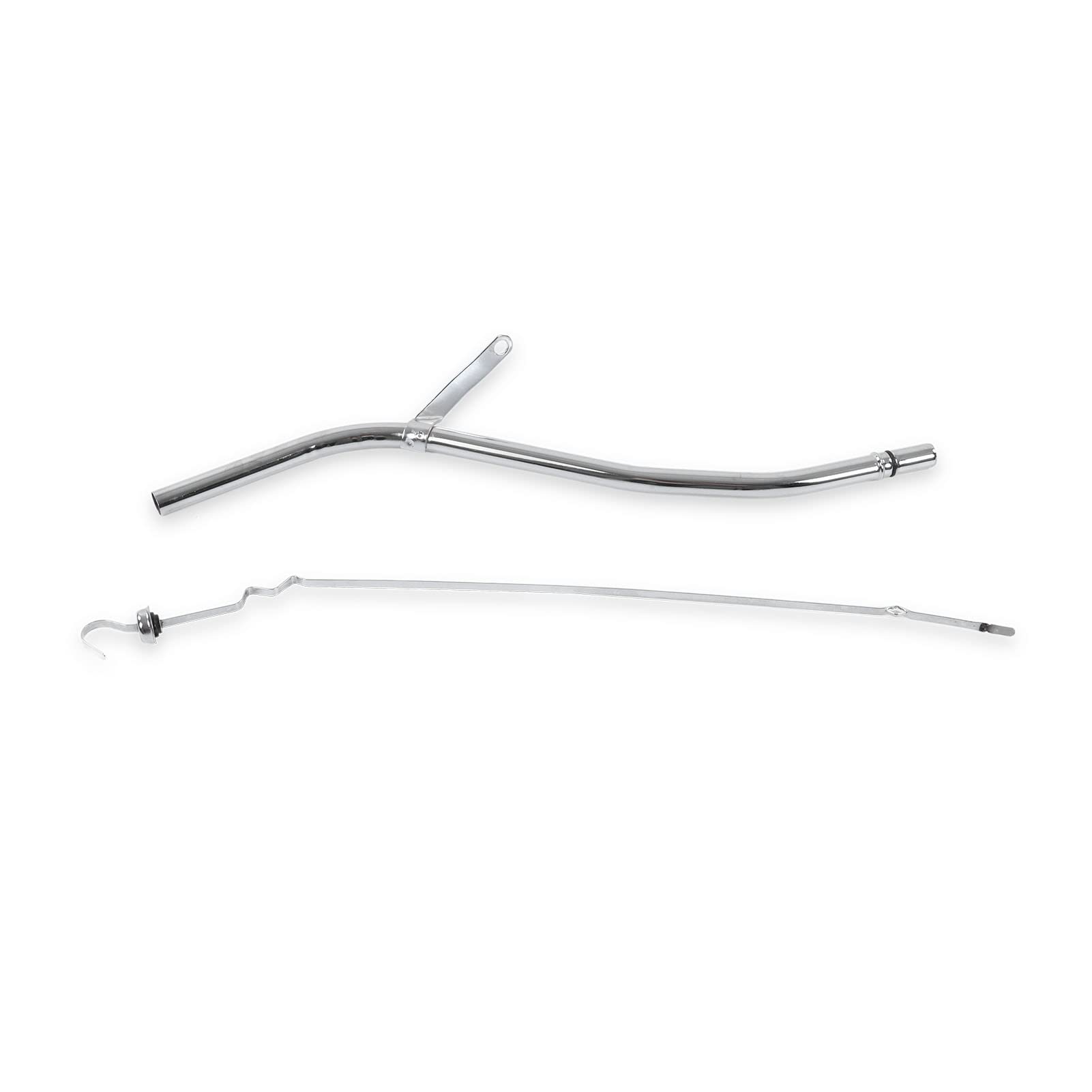 24in Stainless Steel Engine Oil Dipstick Tube for Turbo 400S TH400 Transmission - Chrome Silver Car Accessory | Perfect for Transmission Fluid Checks & Maintenance