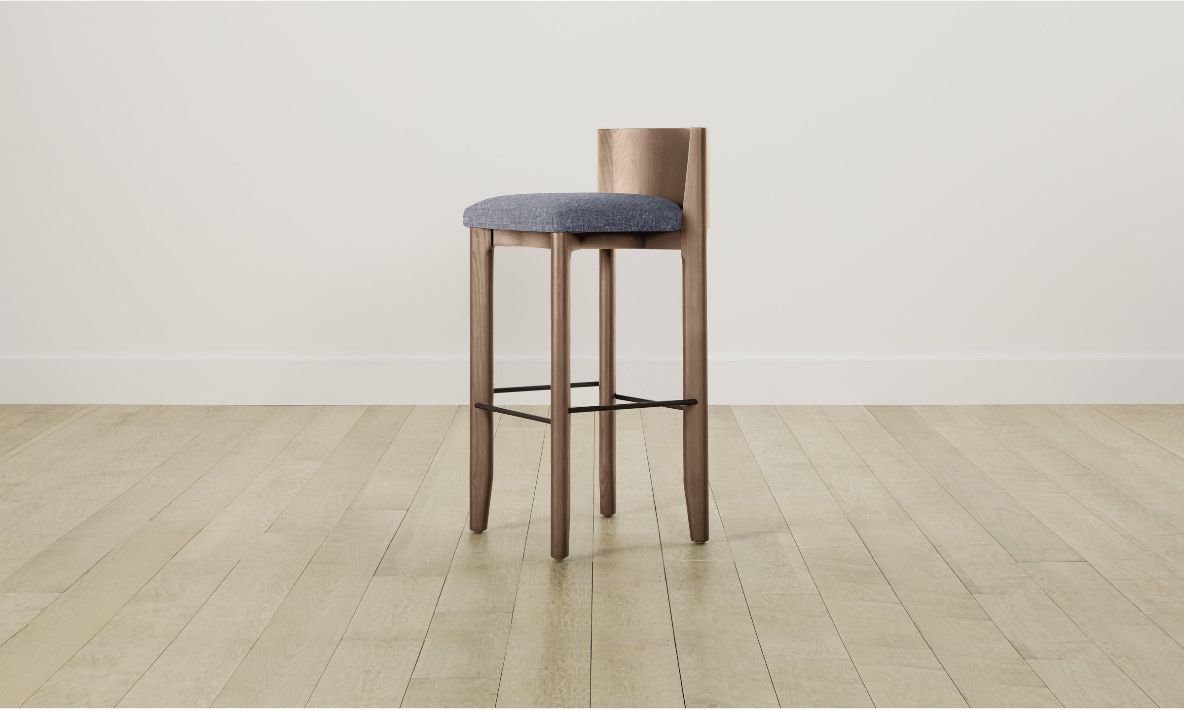 Premium Delancey Bar & Counter Stool with Heritage Belgian Linen Upholstery - Modern Kitchen Island & Home Bar Seating for Dining & Entertaining