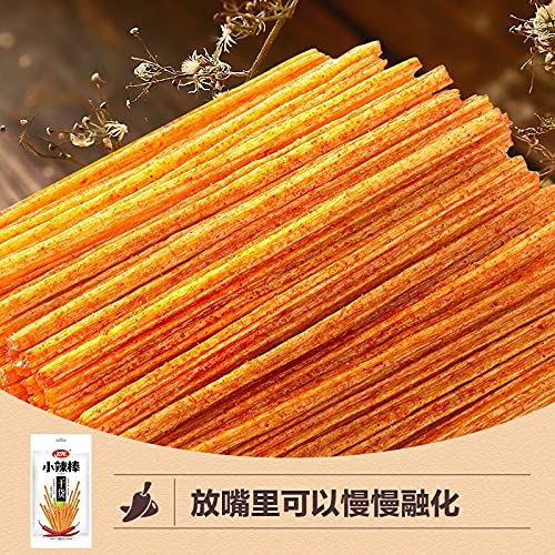 Weilong Spicy Sticks 50g x 10 Packs - Classic Chewy Hot Snacks for Office, Dorm & Travel - Authentic Chinese Spicy Gluten Snacks - Perfect for Parties, Movie Nights & Study Breaks