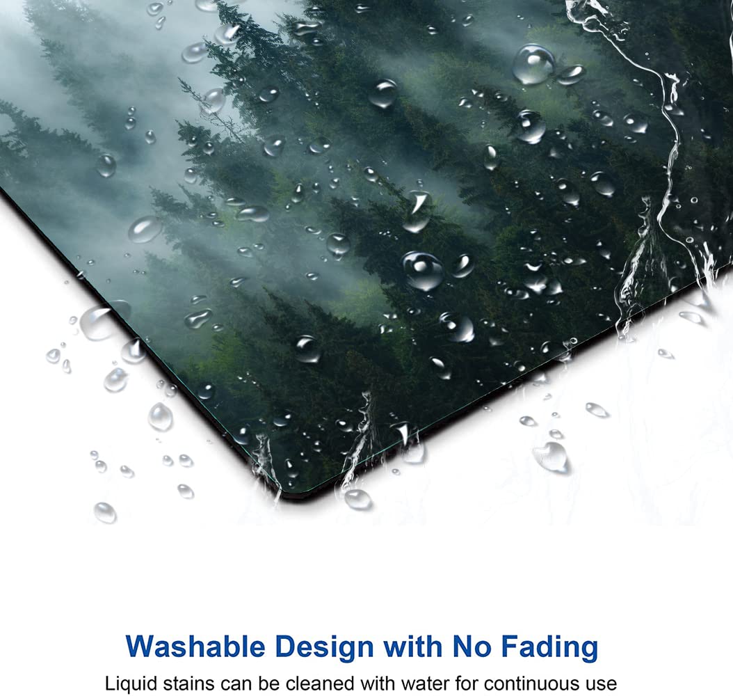 Premium Forest Design Mouse Pad - Non-Slip Waterproof Rubber Base for Office & Gaming | Custom Rectangle Mousepad for Computer, Laptop, PC | Perfect Desk Accessory for Work, Home & Gaming Setup