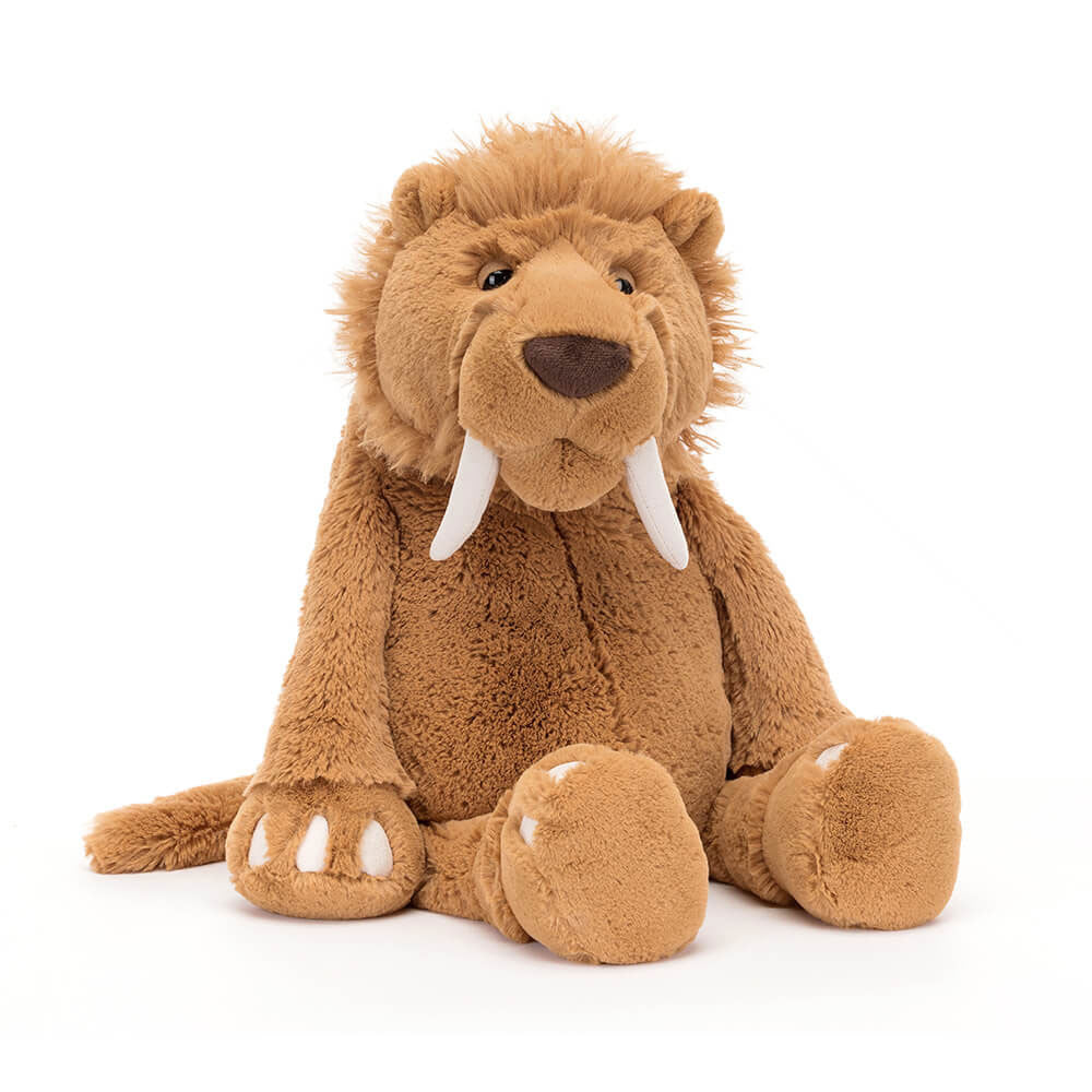 Jellycat Stellan Sabre Tooth Tiger Plush Toy - Soft & Cuddly Stuffed Animal for Kids, Perfect for Gifts, Nursery Decor & Comfort | Playtime, Bedtime & Travel Companion