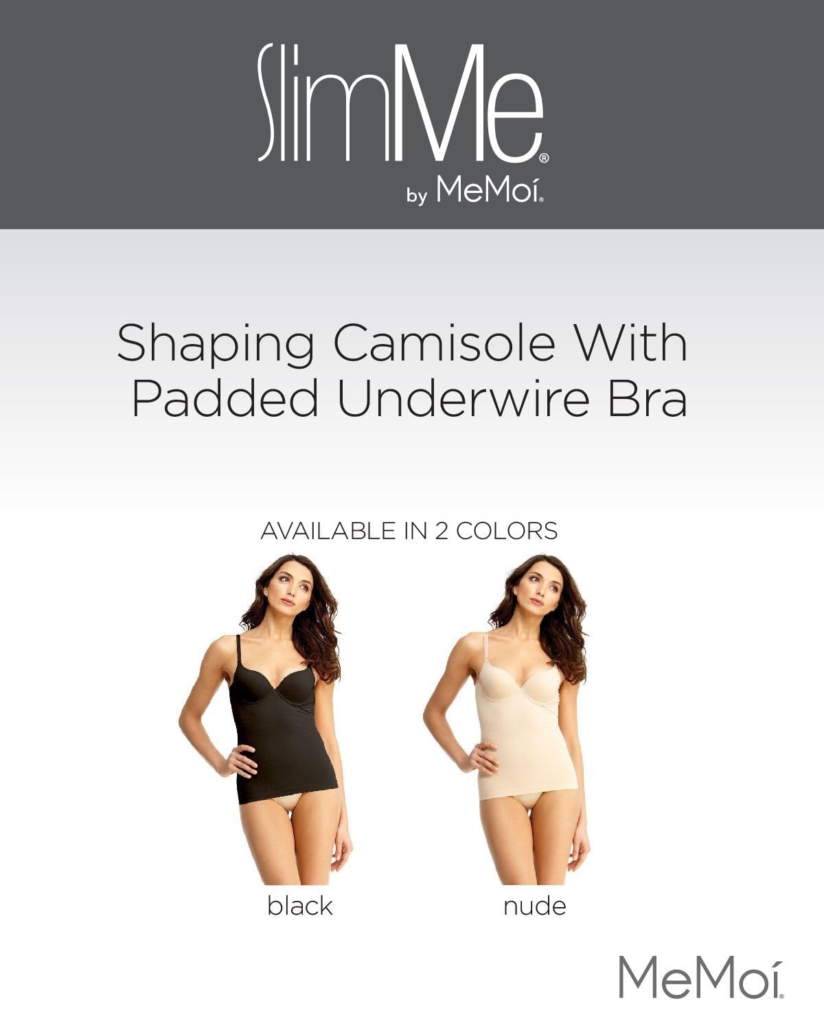SlimMe Women's Shaping Camisole Tank Top with Padded Underwire Bra - Comfortable Slimming Cami for Everyday Wear - Sizes S-XL | Perfect for Layering, Office Wear & Casual Outfits