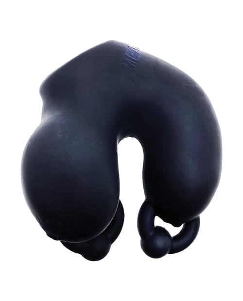 Oxballs Meatlocker Chastity Device - Black Silicone Cock Cage for Men | BDSM Bondage, Male Chastity Play & Couples Roleplay Scenes