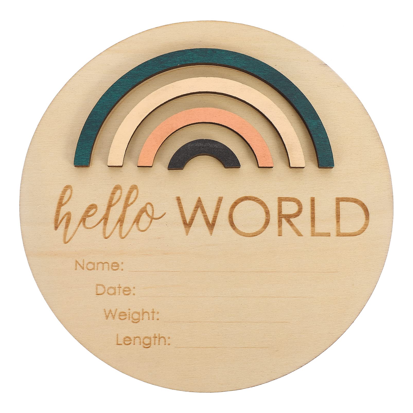 BESTonZON Wooden Baby Name Sign - Custom Birth Announcement Plaque for Baby Boy, Growth Milestone Tracker & Photo Prop - Perfect for Newborn Photography, Nursery Decor, and Baby Shower Gifts