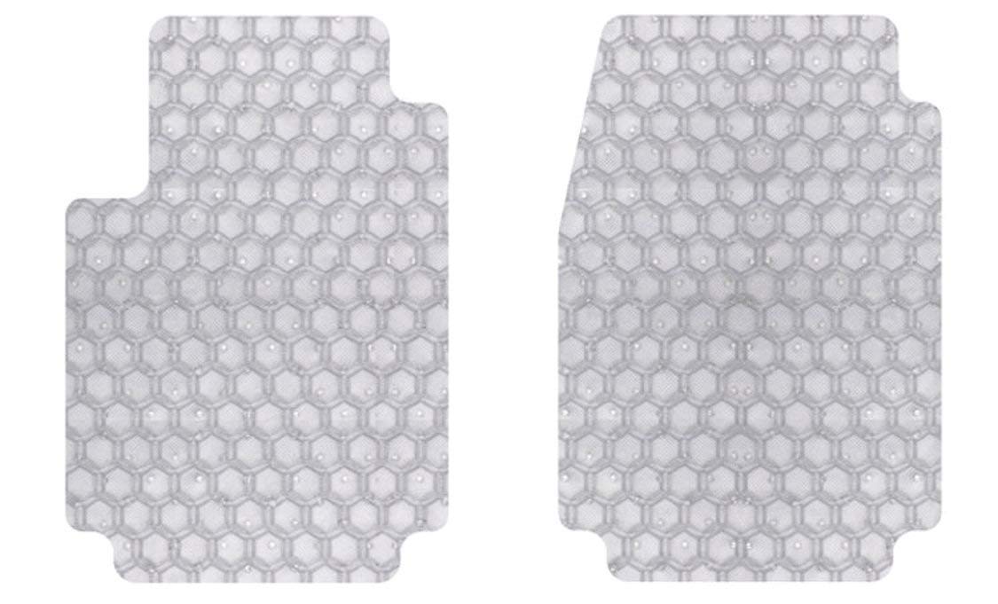 Intro-Tech PC-610F-RT-C Hexomat Front Row 2-Piece Custom Fit Rubber Floor Mats for Porsche Cayenne (Select Models) - Durable Rubber-like Compound, Non-Slip Protection | Perfect for All-Weather Use & Car Interior Protection