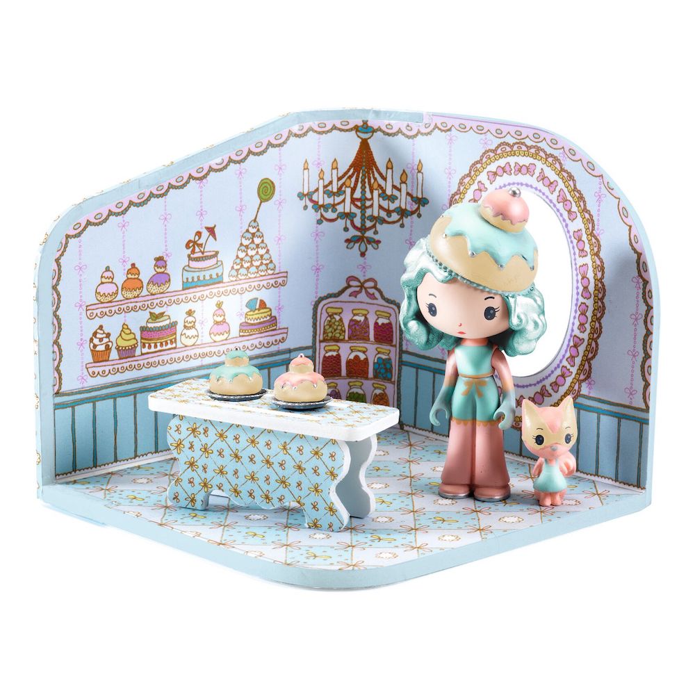 DJECO Tinyly Charlie Tiny Shop - Miniature Pretend Play Store for Kids - Perfect for Imaginative Play & Role-Playing Games at Home