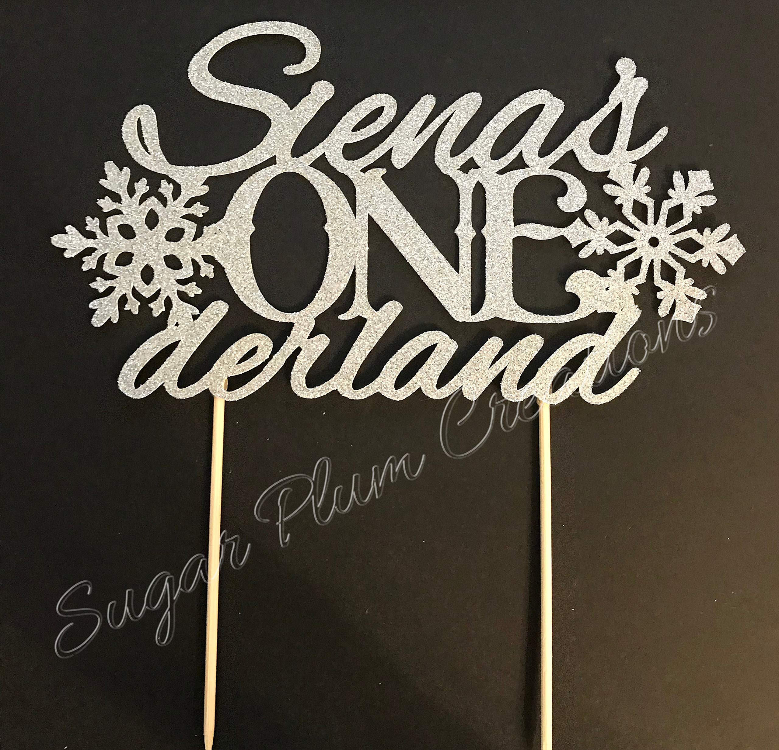 Onderland Snowflake Birthday Cake Topper - Elegant Silver Decor for Winter & Christmas Celebrations, Wedding Cakes, and Special Occasions