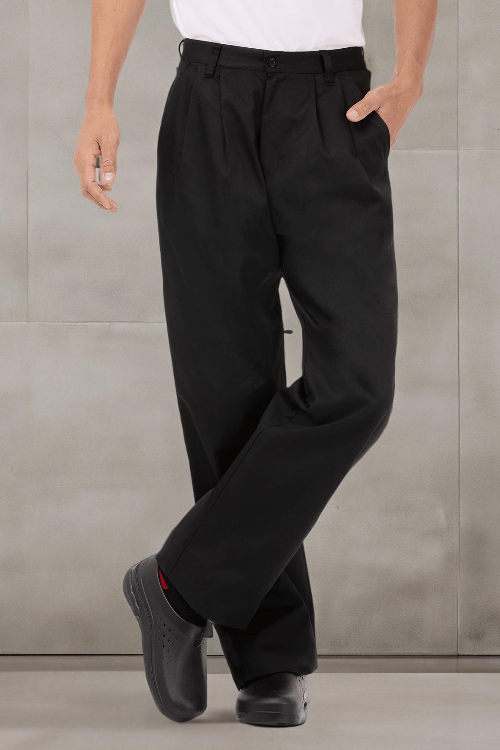 Chef Works Men's Basic Chef Pants - Professional Kitchen Work Pants for Cooking, Baking & Restaurant Staff - Comfortable & Durable Workwear for Chefs