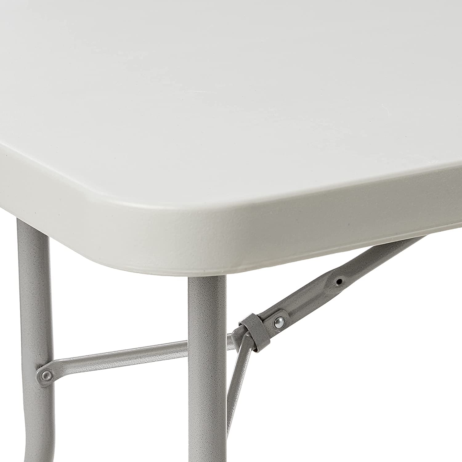Office Star 6-Foot Light Gray Resin Folding Table - Durable Multipurpose Rectangle Table for Indoor & Outdoor Use | Perfect for Parties, Events, Camping & Home Office