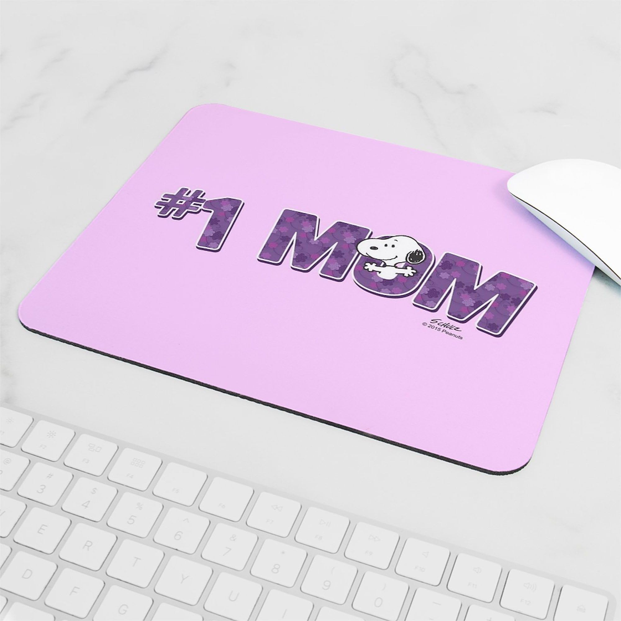 Non-Slip Snoopy #1 Mom Gaming Mousepad - Full Bleed Rubber Base for PC & Office Use | Perfect Gift for Mother's Day & Gamers
